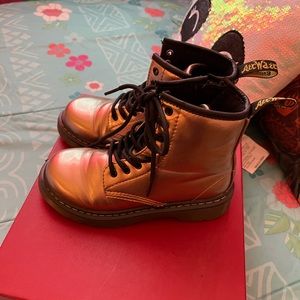 Gently used dr martens rose gold